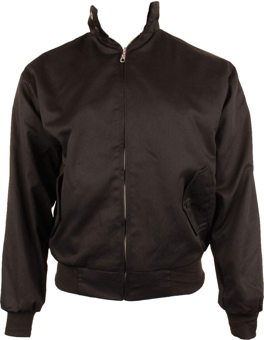 Mil-Tec Men’s English Style Harrington Jacket – Black Blouson 3XL