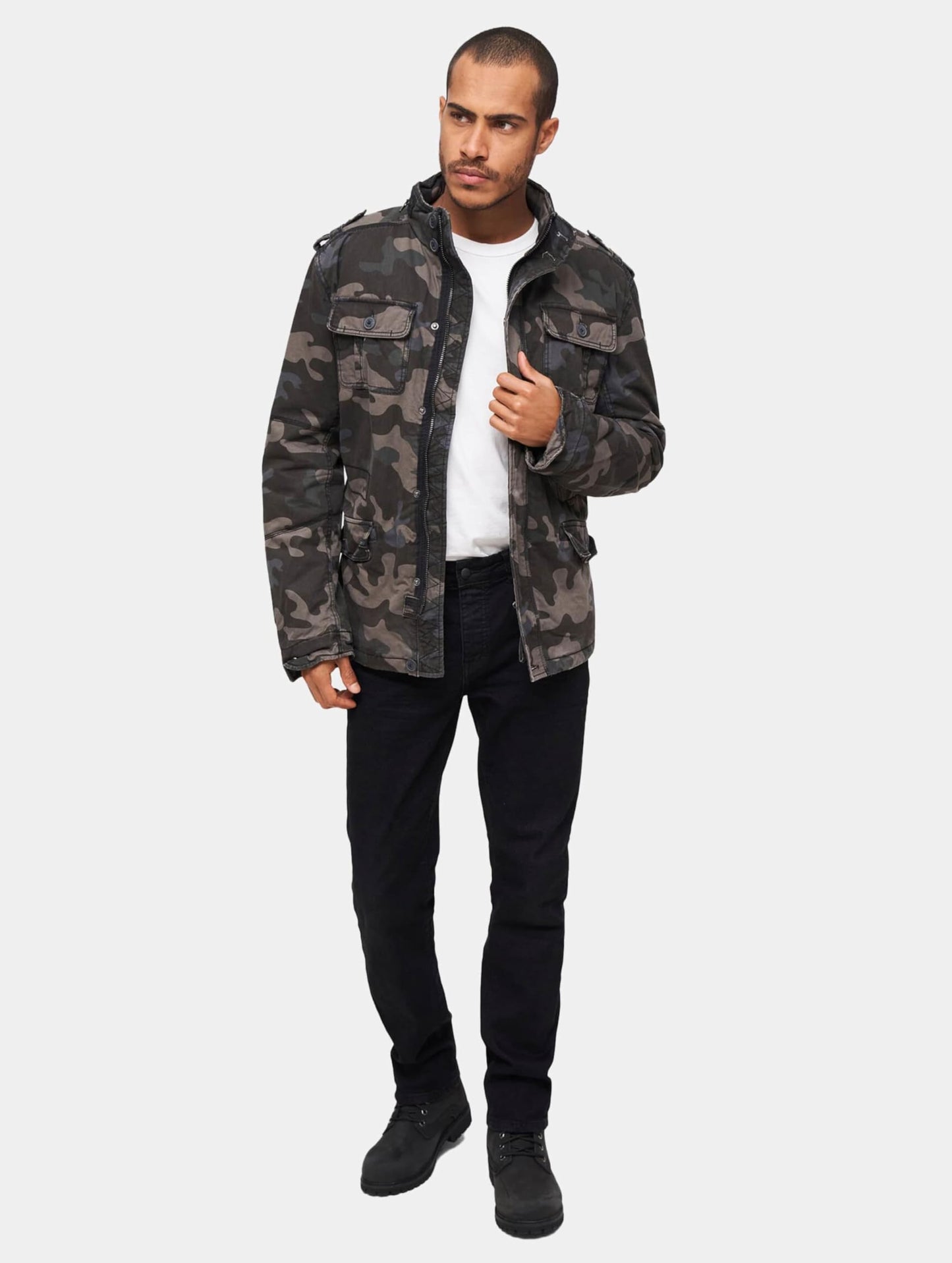 Brandit Britannia Winter Jacket Dark Camo M – Men’s Vintage Military Coat