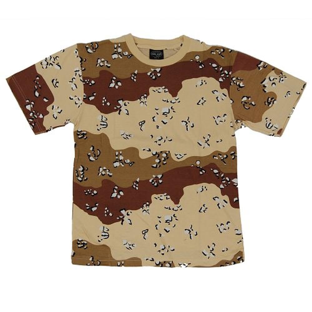 US Tri-Colour Desert Camouflage T-Shirt Cotton Crew Neck Military Style