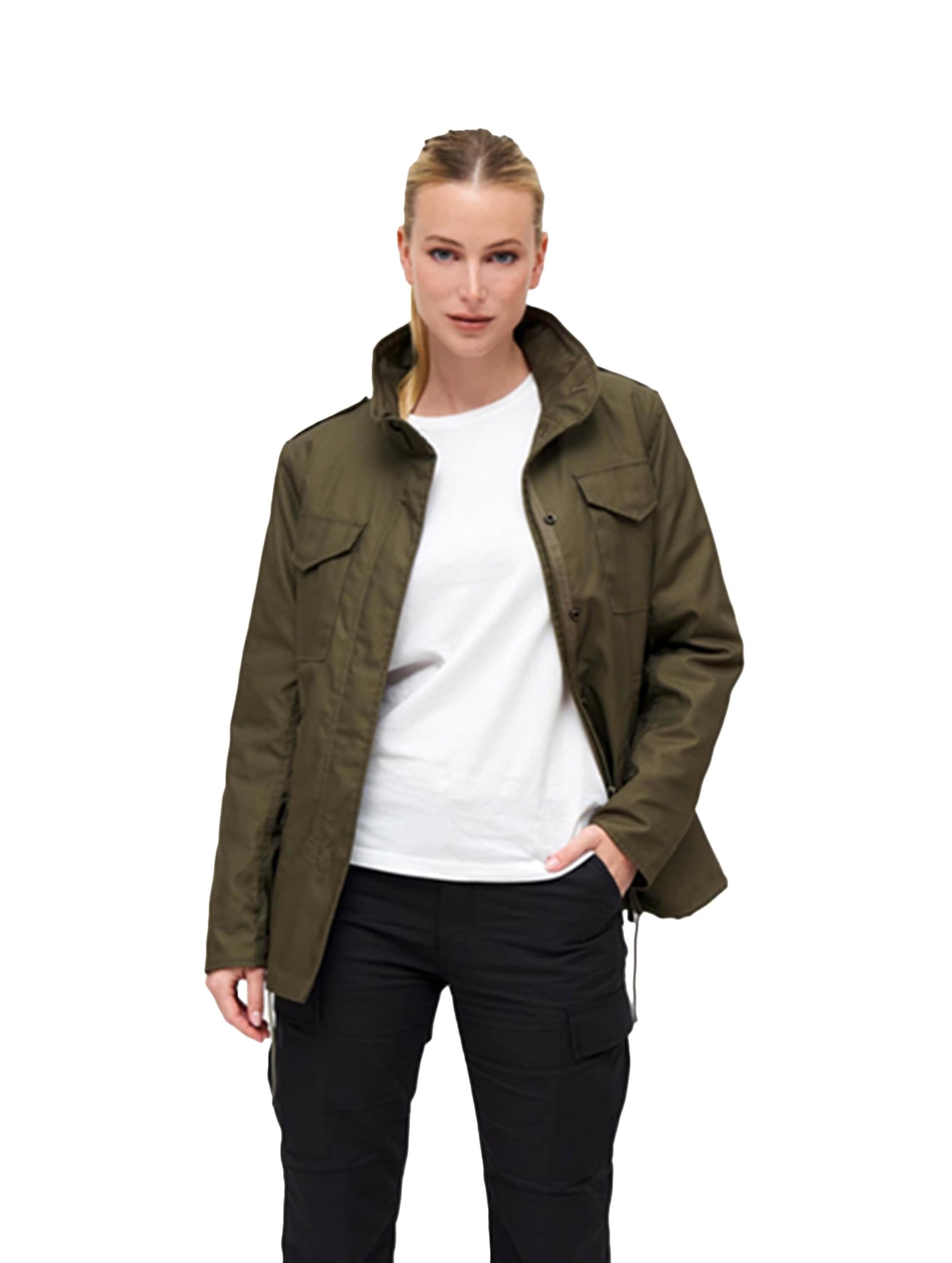 Brandit Women’s M65 Standard Winter Jacket – Olive Military Style Parka, Size M