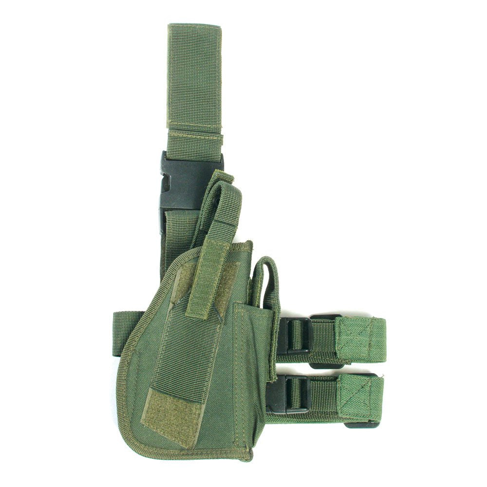 Mil-Tec Low-Ride Pistol Holster – Tactical Molle Leg Holster with Mag Pouch