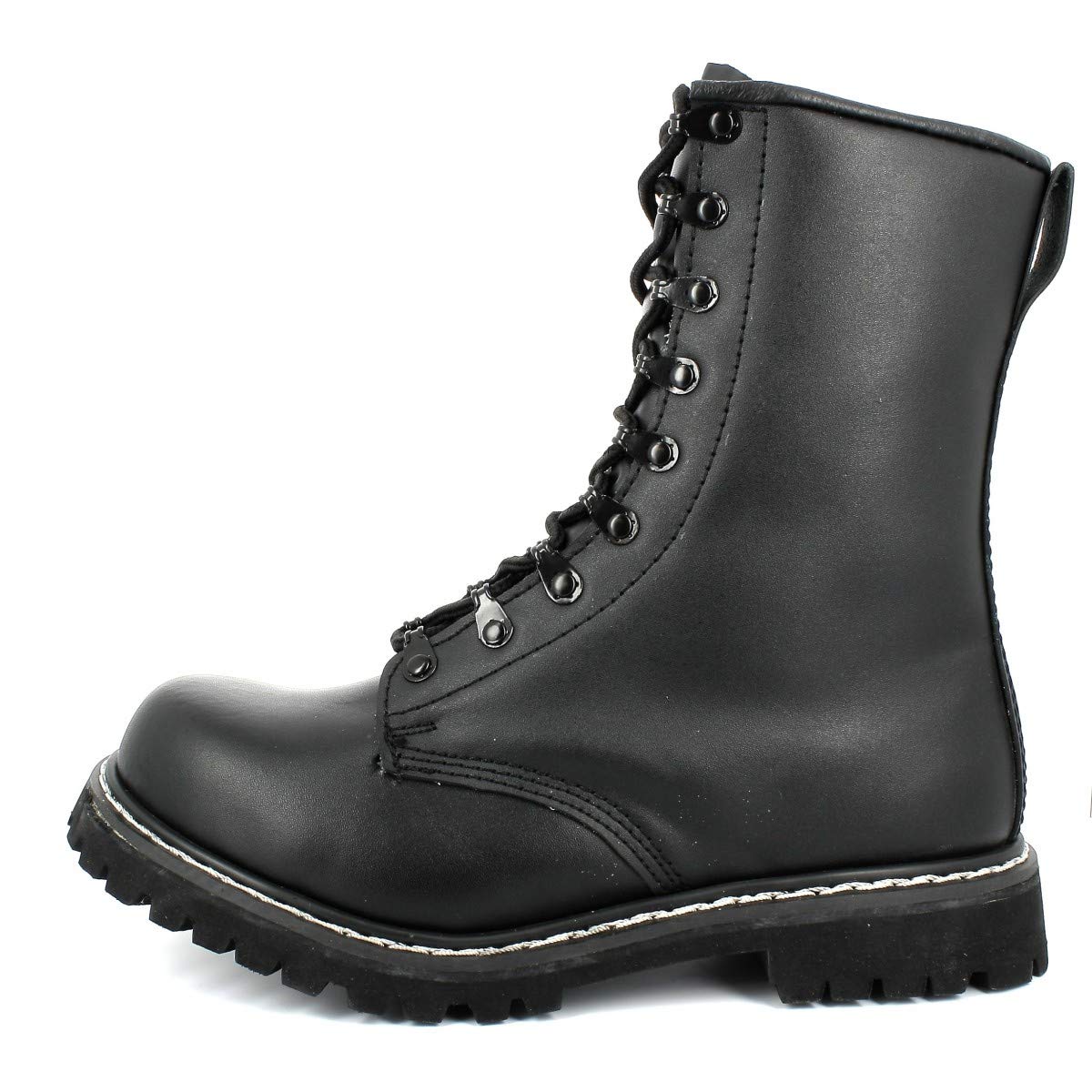 Mil-Tec Para Leather Boots with Toe Cap Black