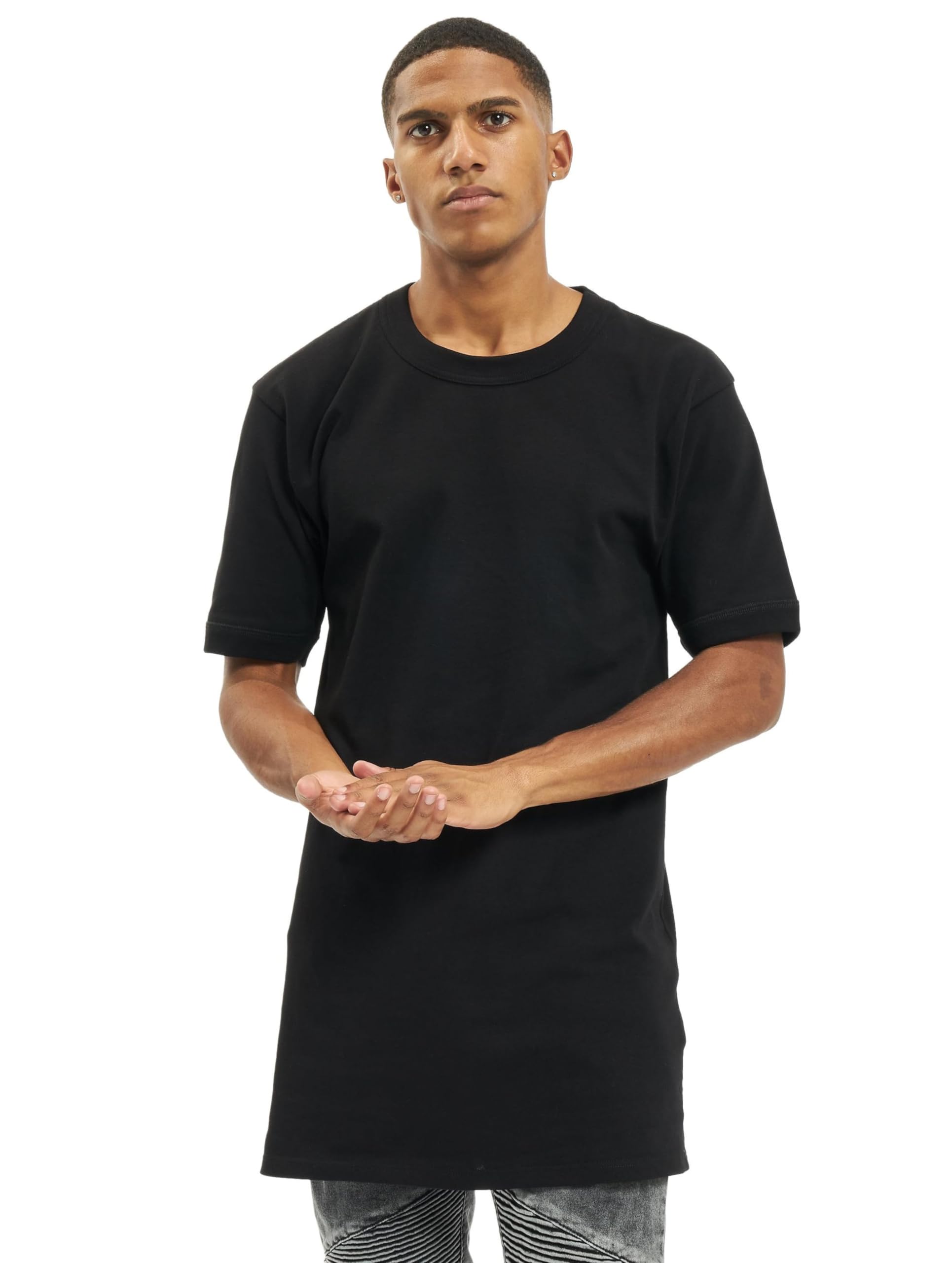Brandit Men’s BW T-Shirt – Black Casual Crew Neck Short Sleeve Tee, Size 4