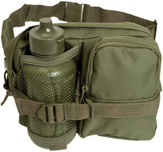 Mil-Tec Hiking & Camping Waist Bag – Tactical Fanny Pack with Canteen