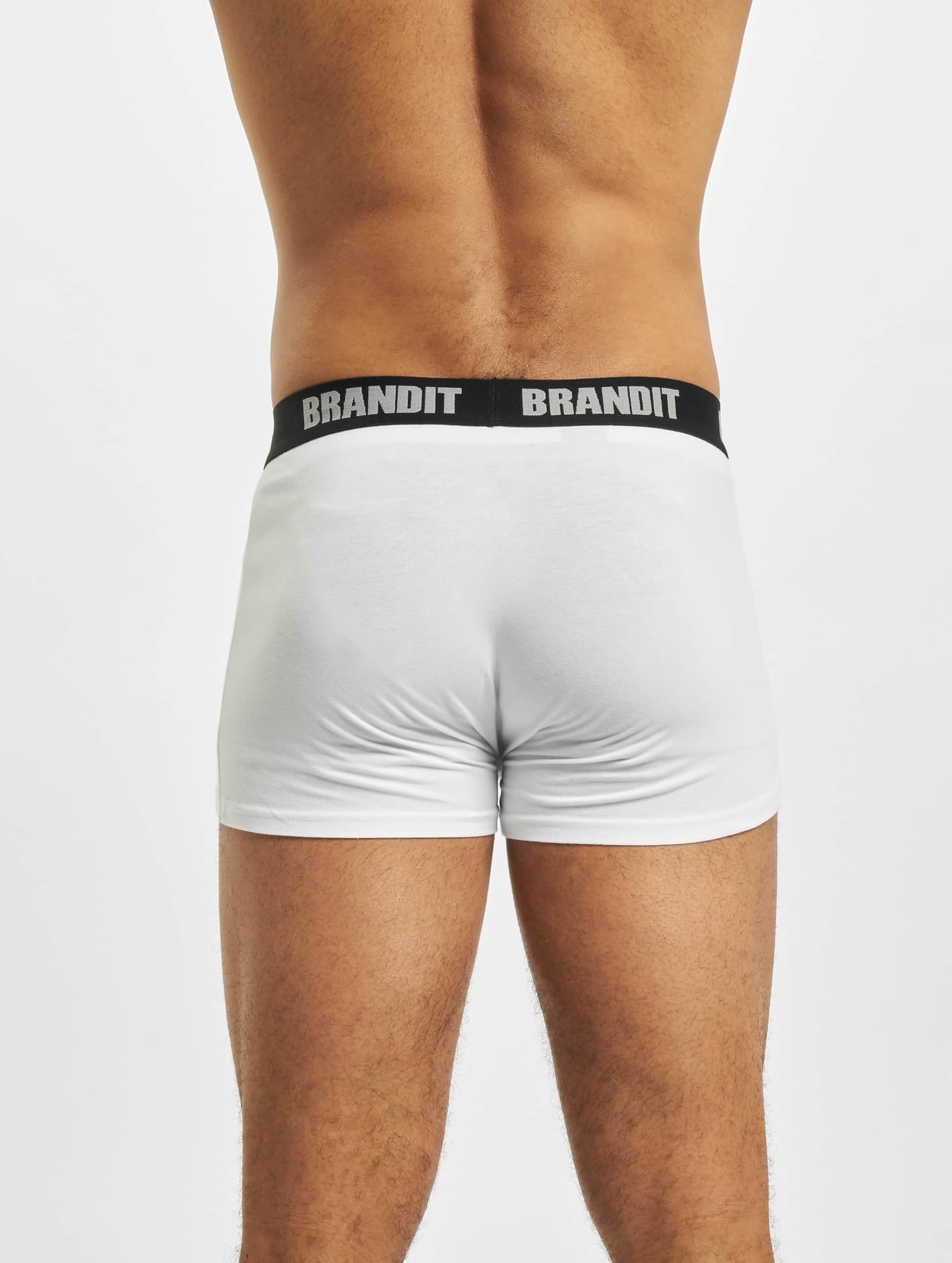 Brandit Men’s Boxer Shorts Logo 2-Pack White/Black S – Cotton Underwear