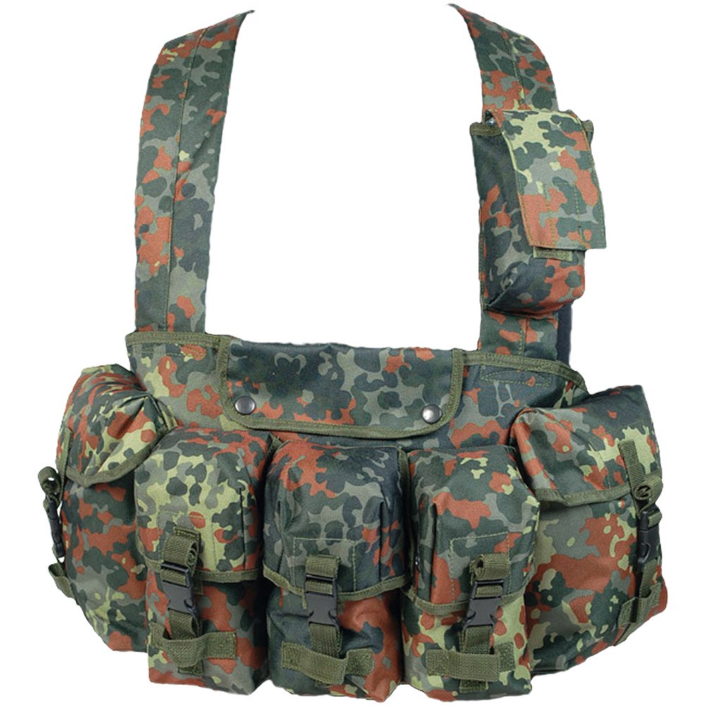 Chest Rig M4/M16 G36 G3/M14 Vest Airsoft Flecktarn Camo