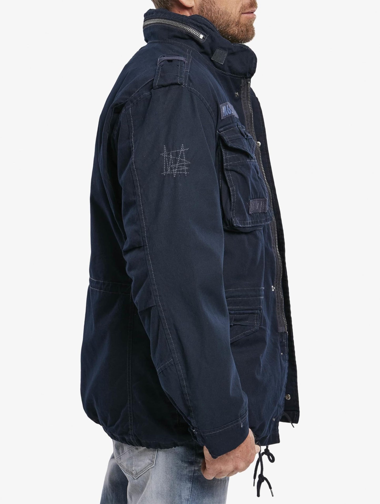 Brandit Men’s M-65 Giant Jacket Navy – Vintage Military Field Coat 6XL
