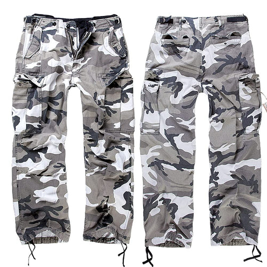 Brandit M65 Vintage Cargo Army Trousers Snow camo - 4XL
