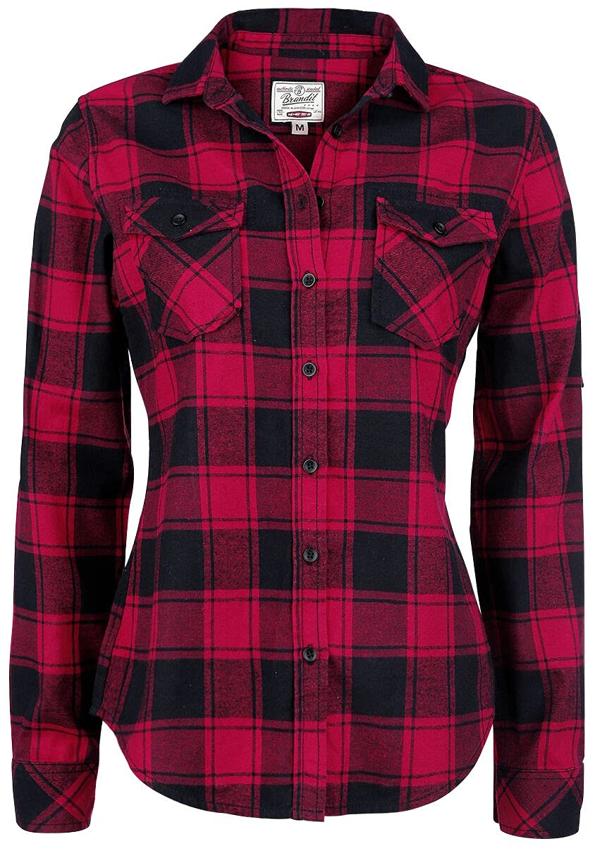Brandit Ladies Amy Flanell Shirt Red/Black