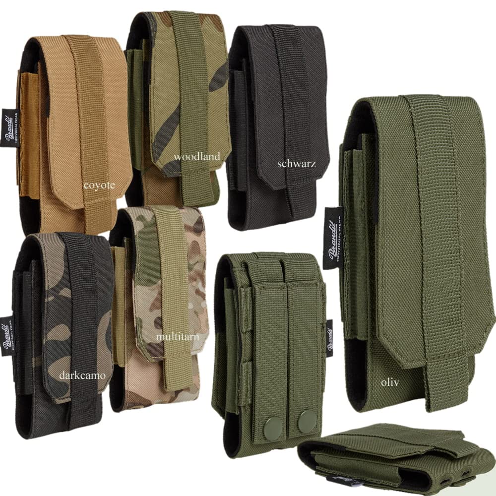 Brandit Molle Phone Pouch and Mobile Phone Case in Various Sizes and Many (Camouflage) Colours with Molle System