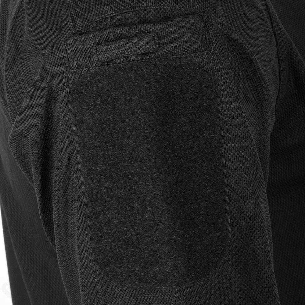 Mil-Tec Tactical Long Sleeve Polo Shirt Quick Dry Black