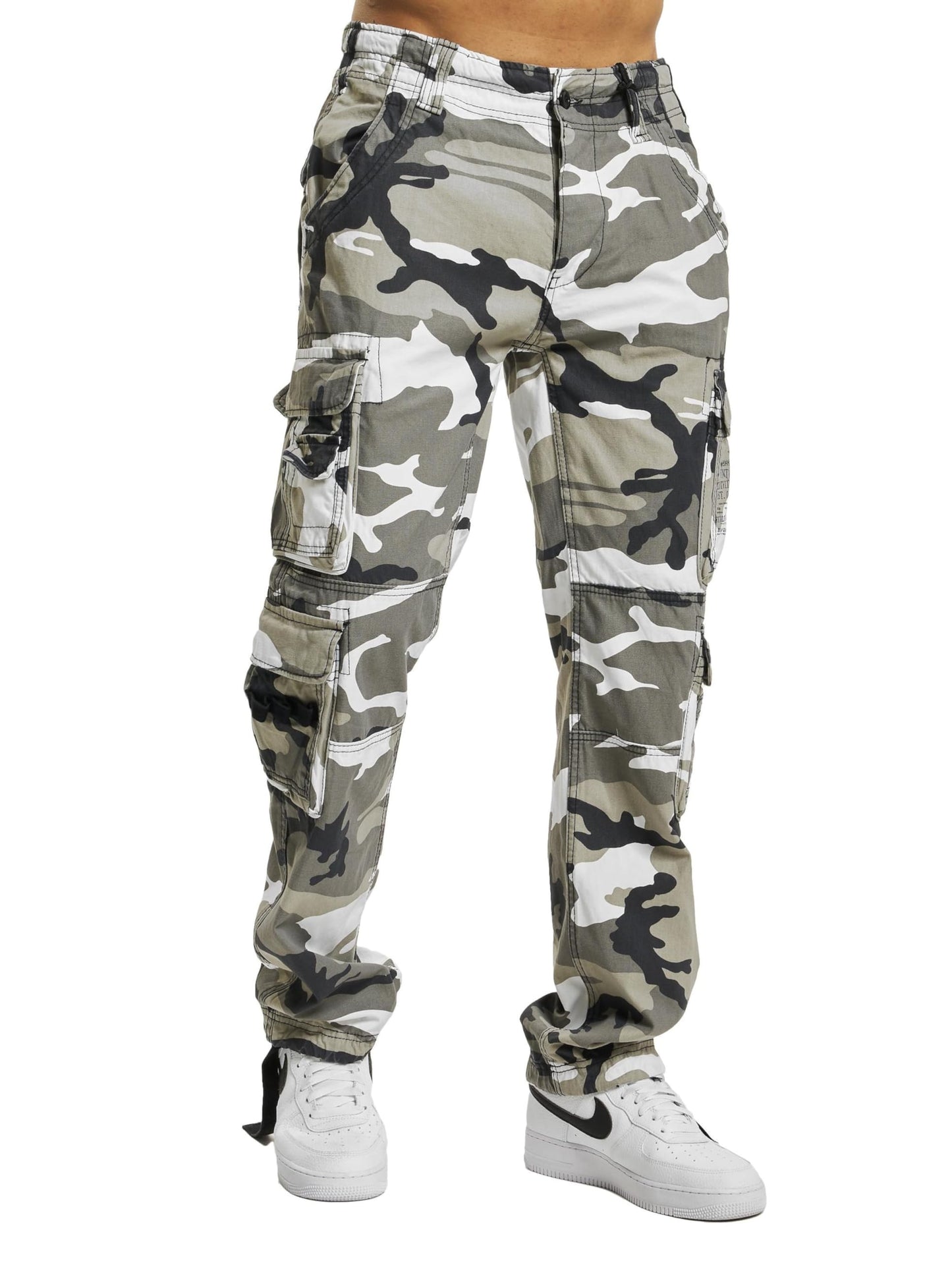 Brandit Slim-Fit Cargo Pants Wood Camo XXL – Outdoor Army Trousers