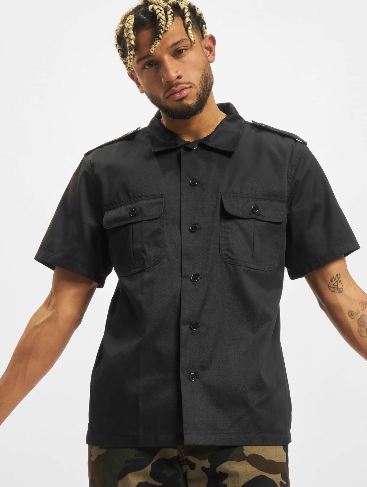 Brandit US Shirt Short Sleeve Black