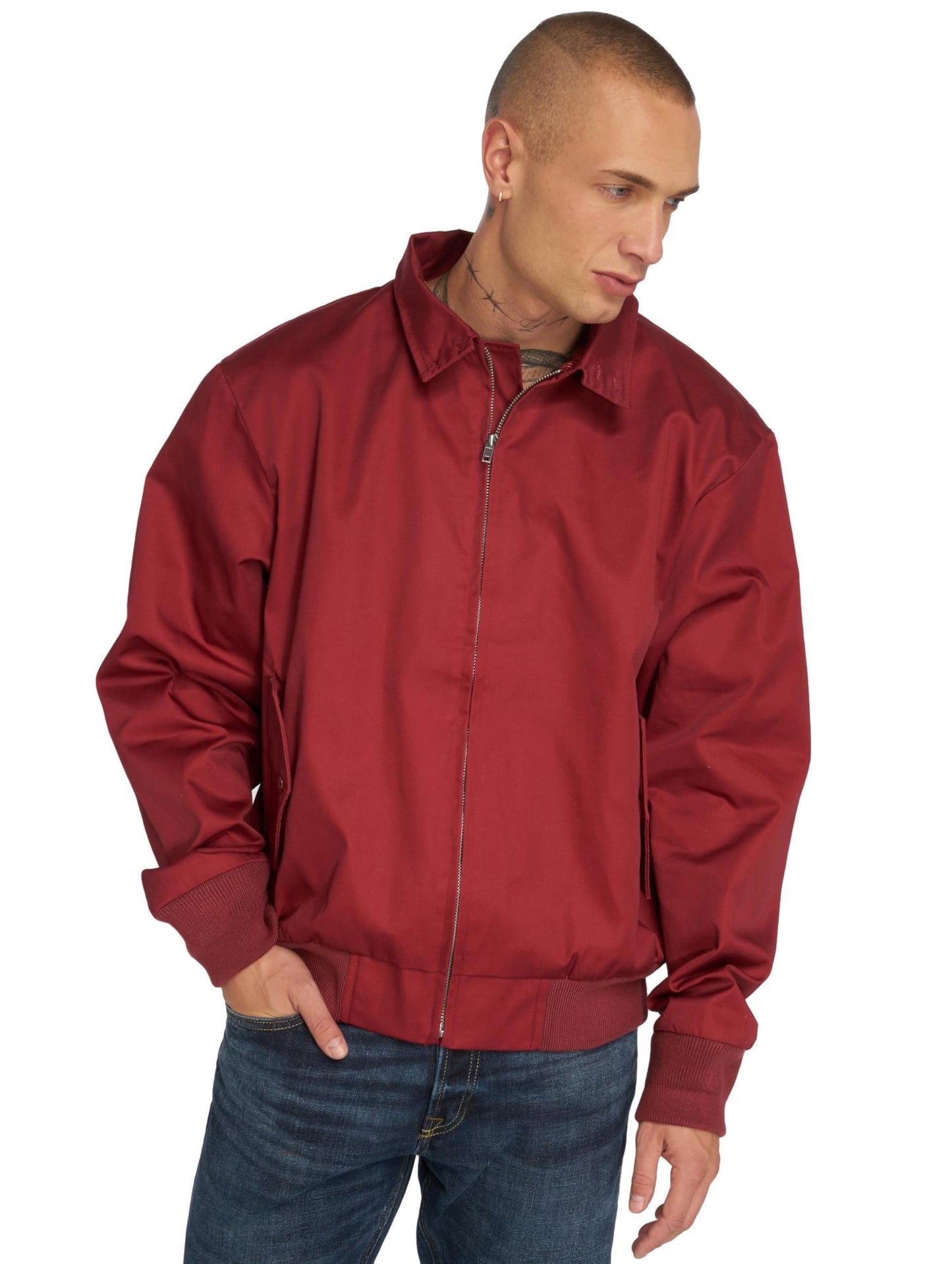 Brandit Men’s Harrington Jacket – Classic Waist-Length Jacket with Tartan Lining