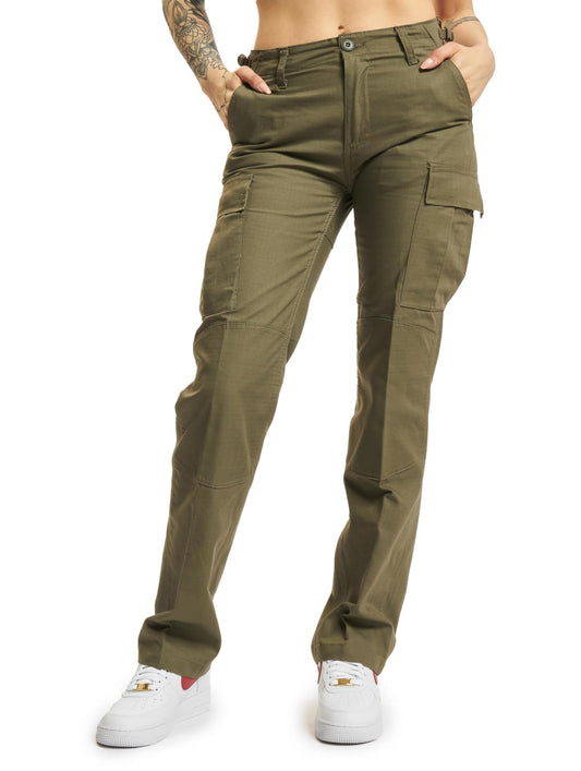Brandit Women's BDU ripstop trousers, olive, 4 US