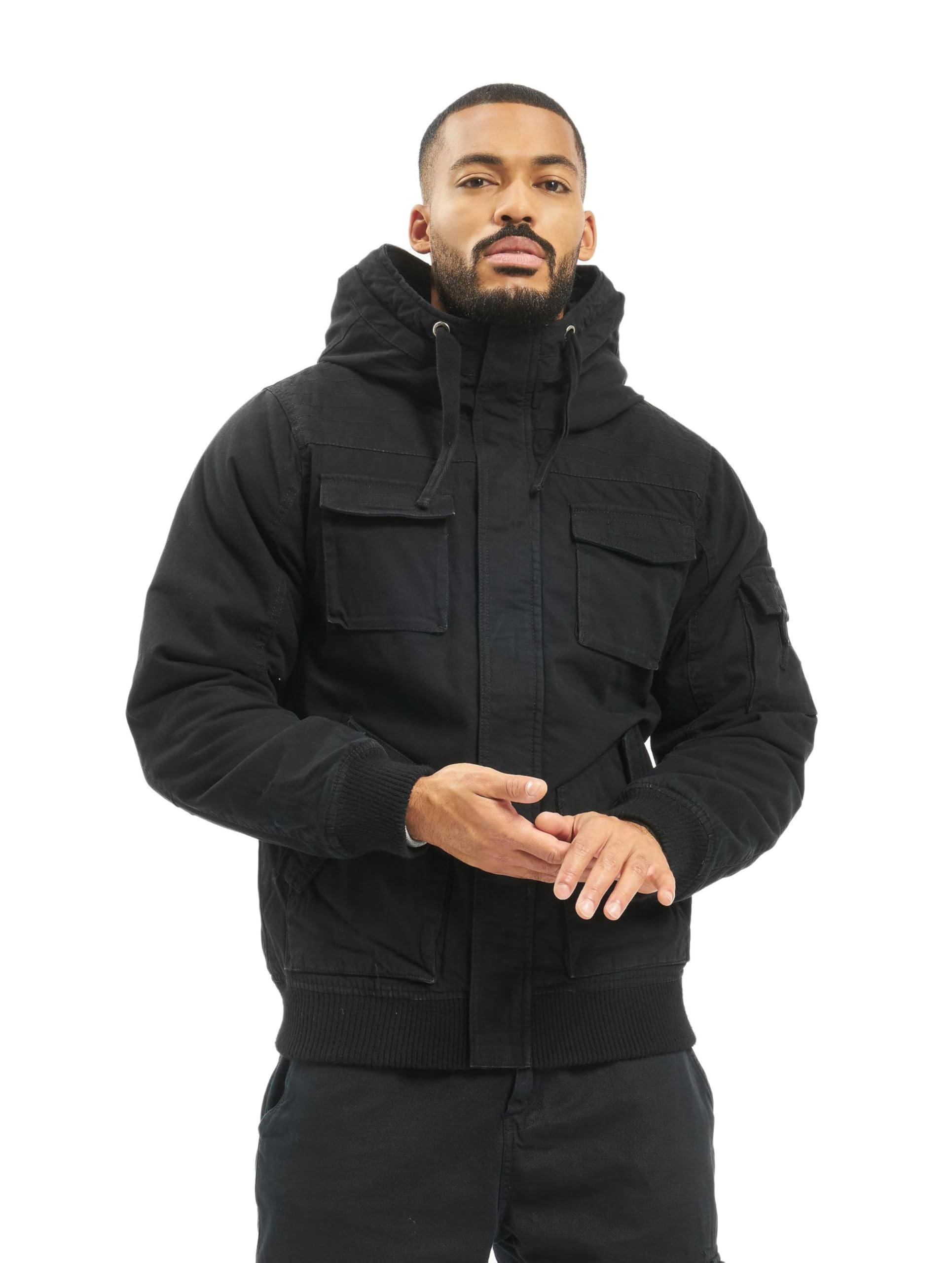 Brandit Men’s Bronx Jacket Olive – Casual Military Style Cotton Coat