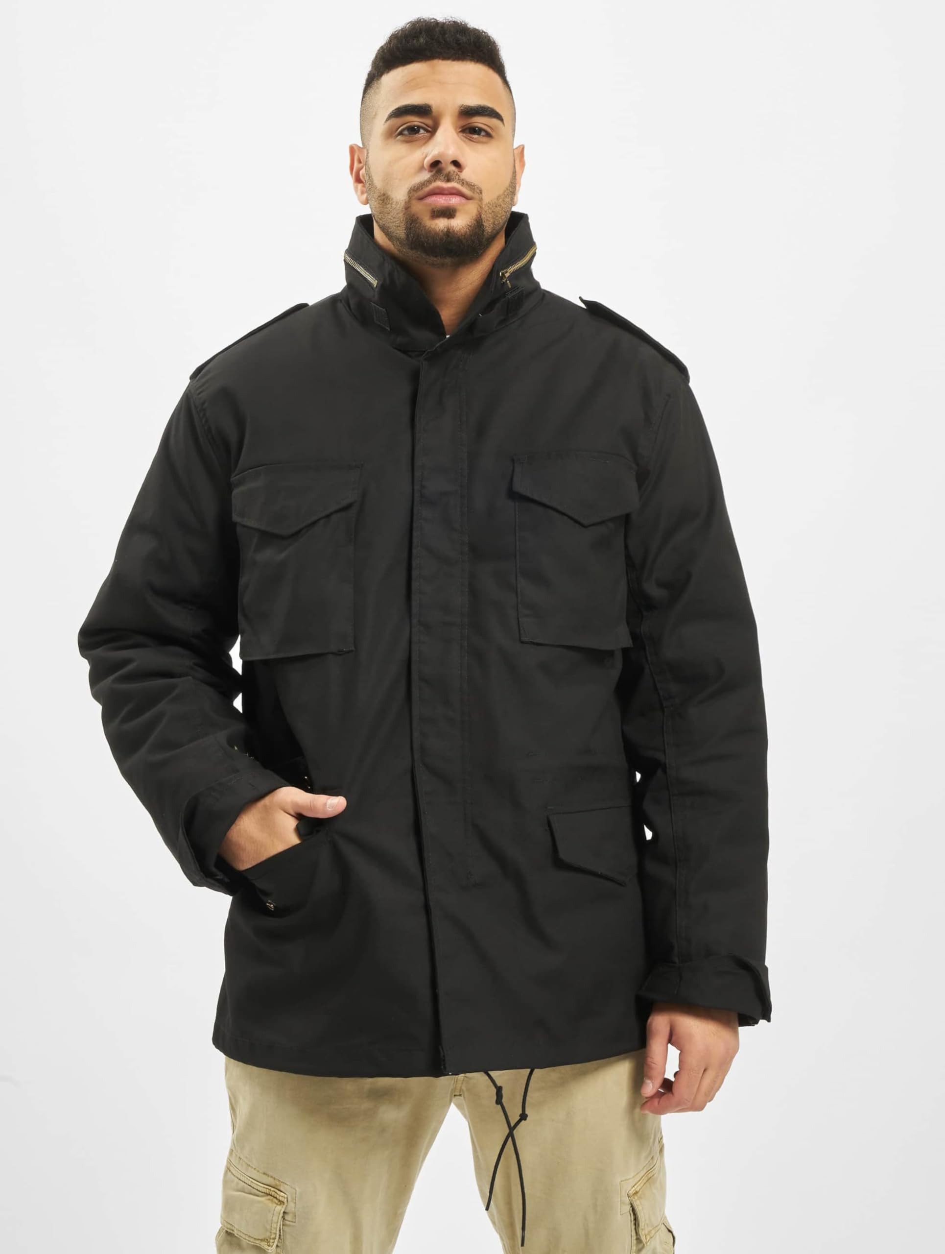 Brandit Men’s M-65 Classic Field Jacket – Military Outdoor Coat with Liner & Hood