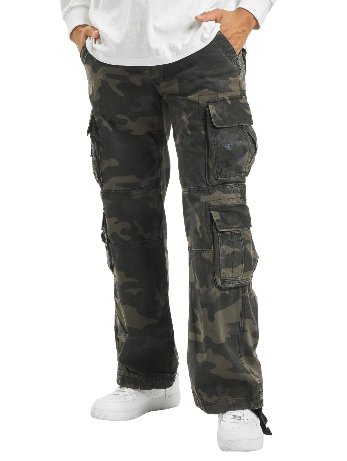 Brandit Authentic Cargo Pants for Men - Extra Long Drawstring, Rear and Cargo Pockets, and Belt and Hanging Loops