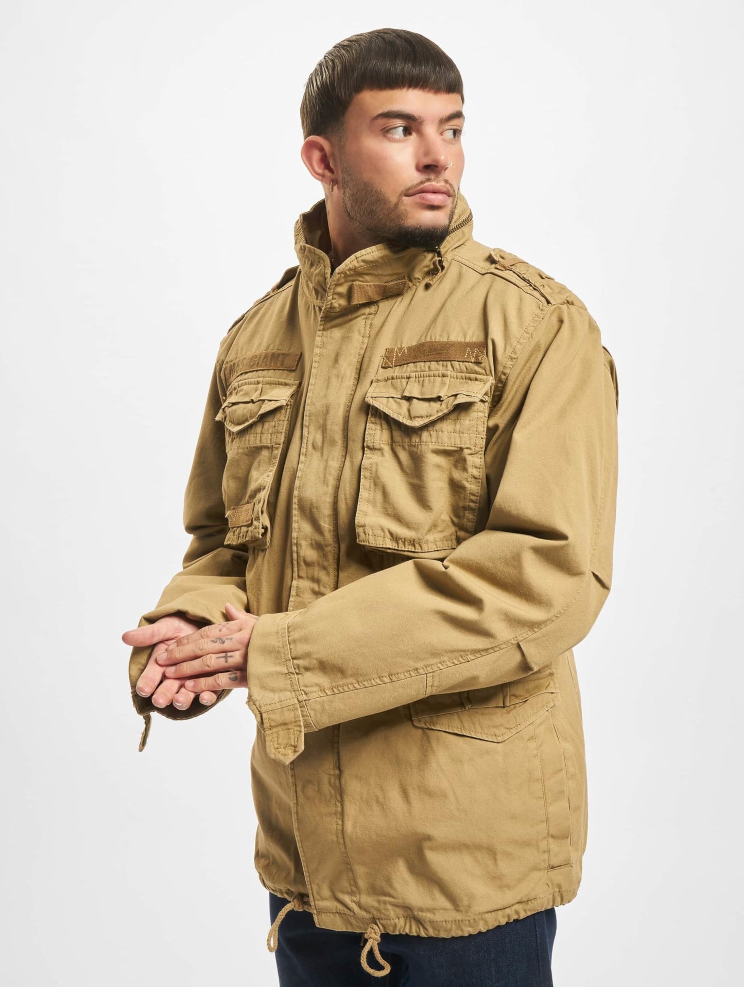 Brandit Men’s M-65 Giant Jacket Camel – Vintage Military Field Coat M