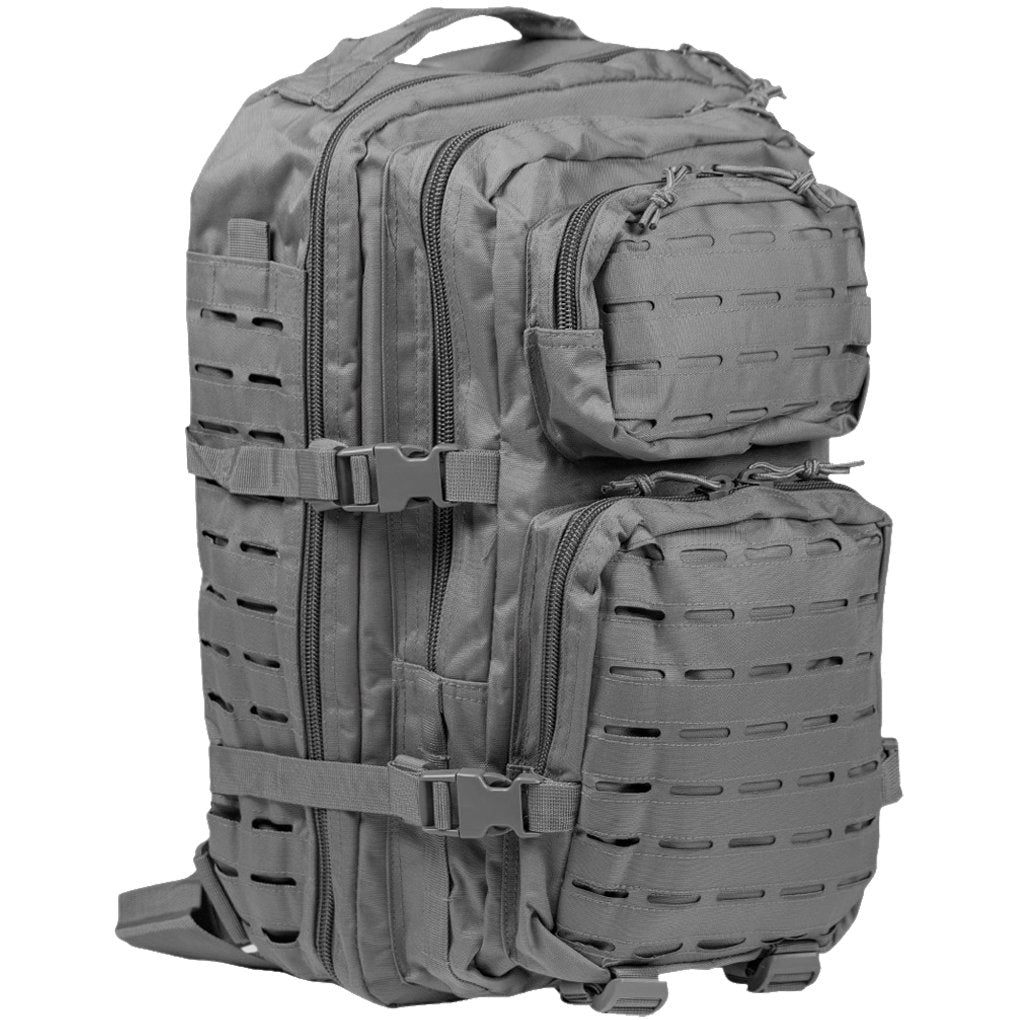 Mil-Tec US Assault Pack Large Laser Cut Urban Grey 36L – Tactical MOLLE Military Backpack
