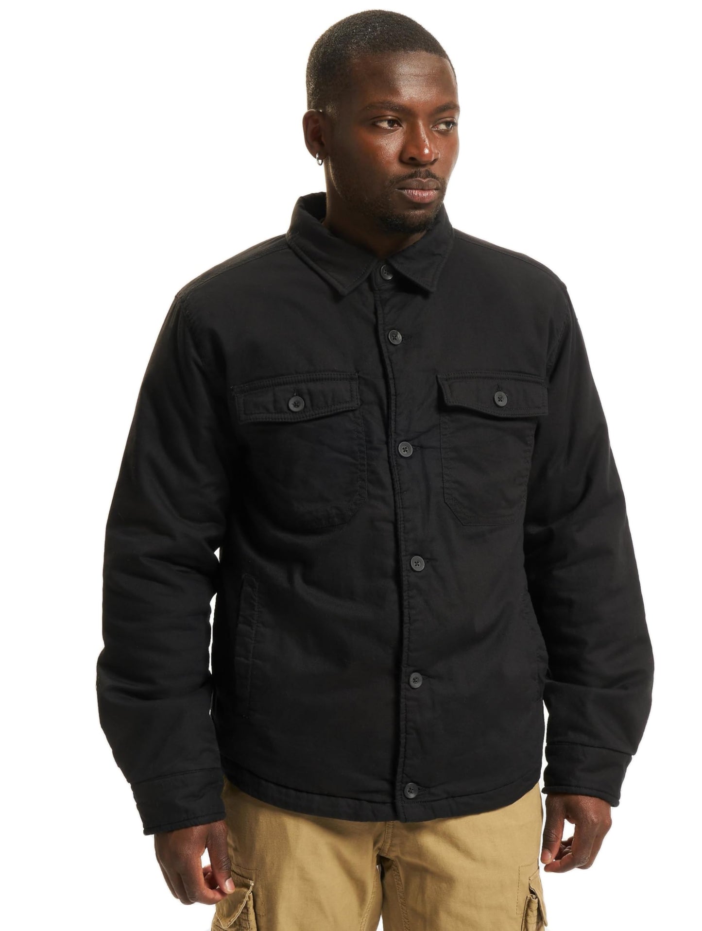 Brandit Men's Lumber Jacket Black/Blue