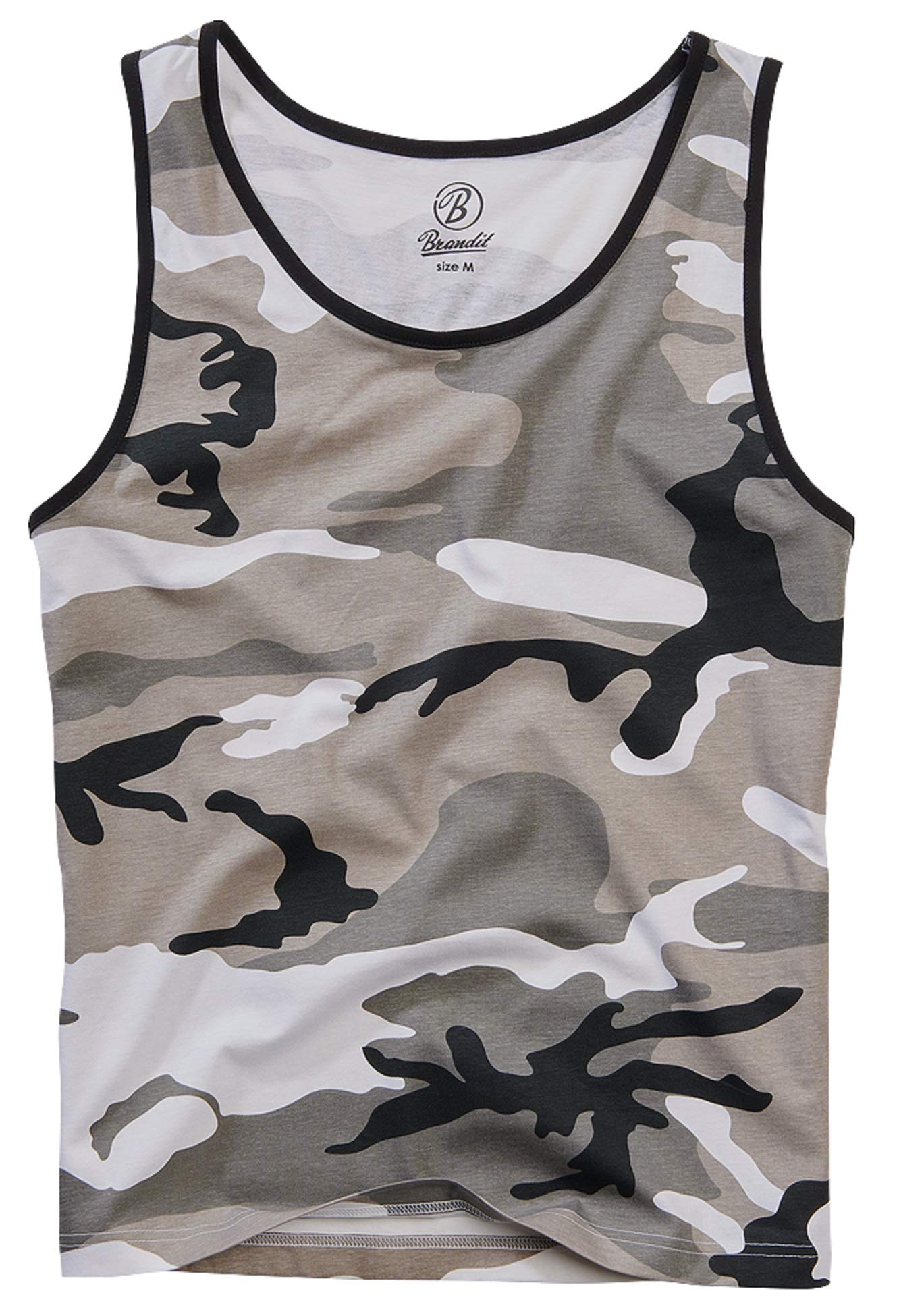 Brandit Men’s Tank Top Urban S | Lightweight Cotton Camo Sleeveless Shirt