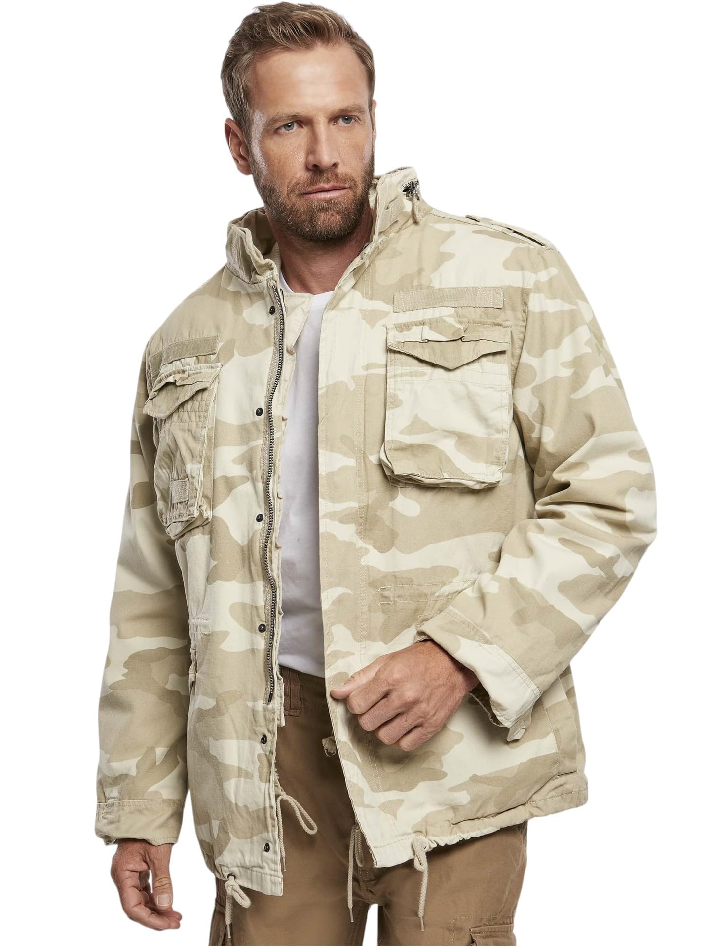 Brandit Men’s M-65 Giant Jacket Sandstorm – Vintage Military Field Coat 7XL