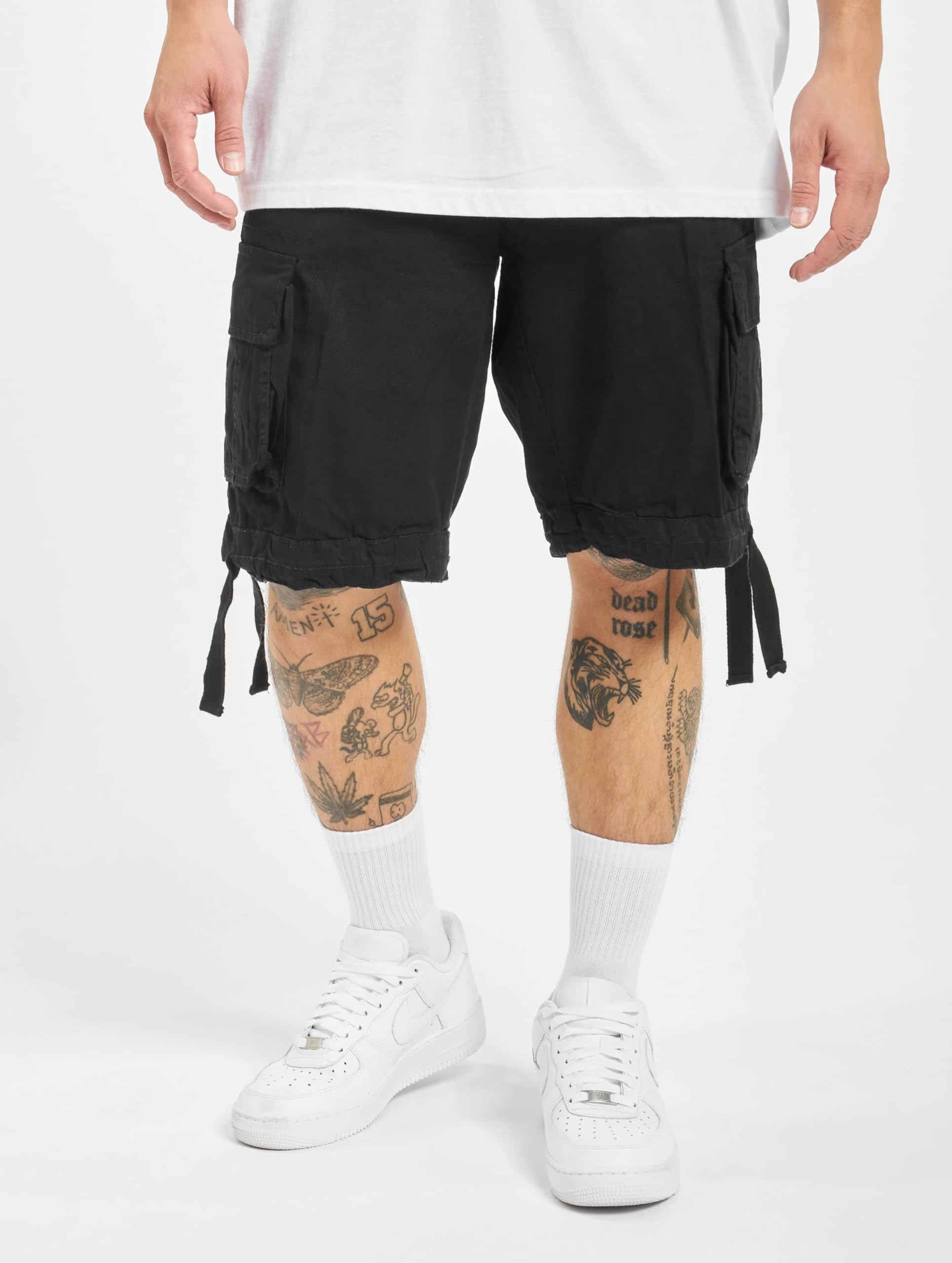 Brandit Men’s Urban Legend Shorts Black – Vintage Military Cargo Shorts L