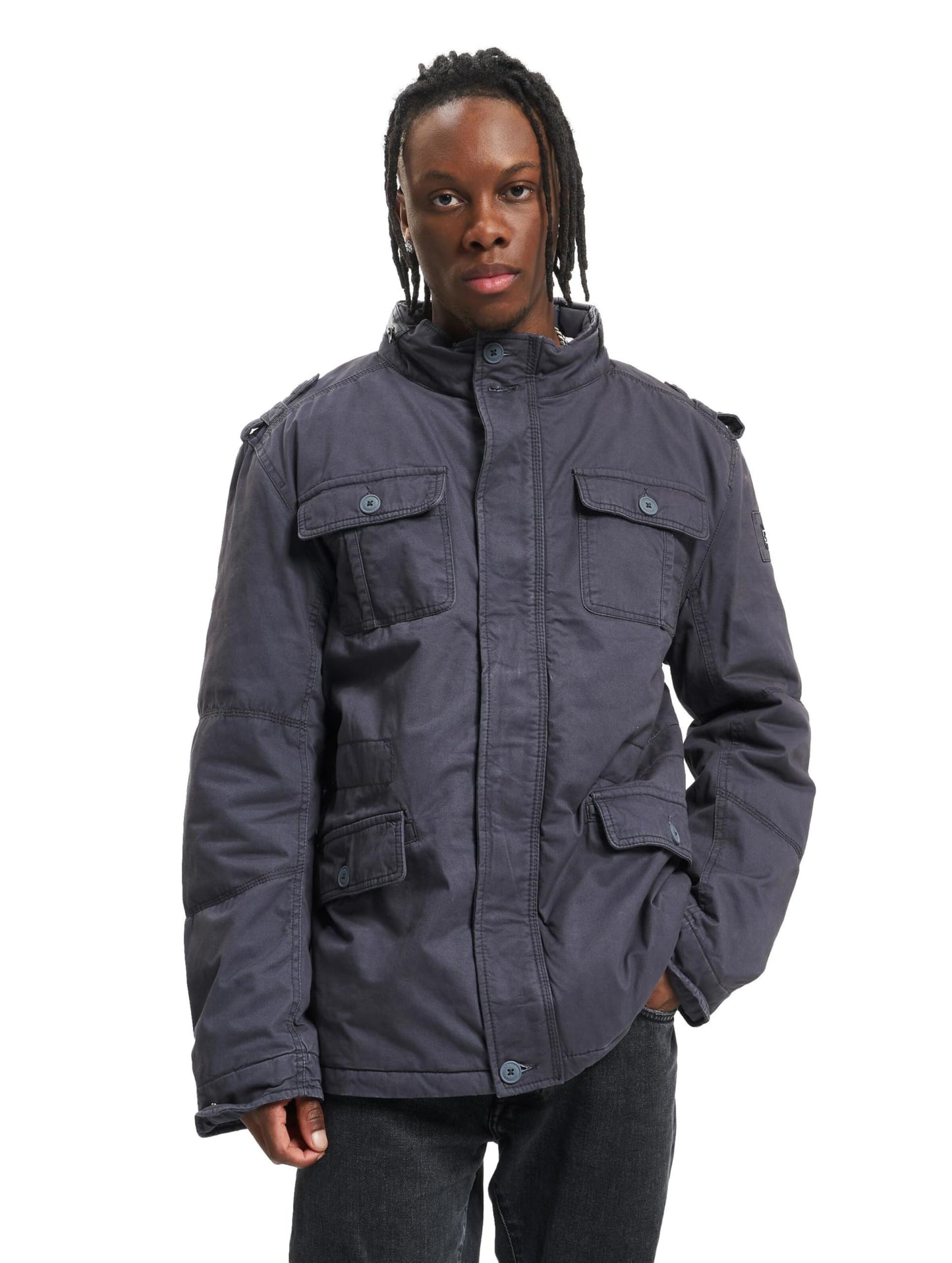 Brandit Britannia Winter Jacket Indigo S – Men’s Vintage Military Coat