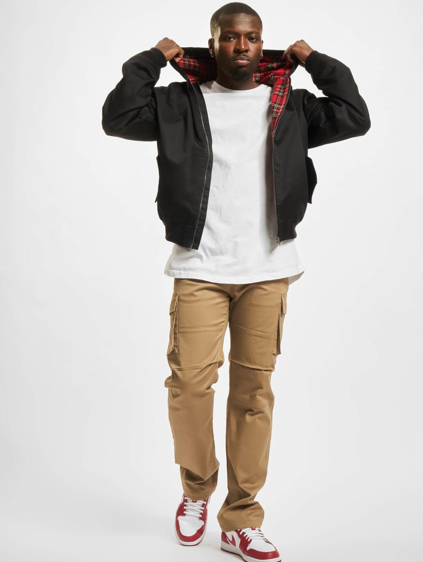 Brandit Men’s Lord Canterbury Hooded Jacket Black – Classic Harrington Style