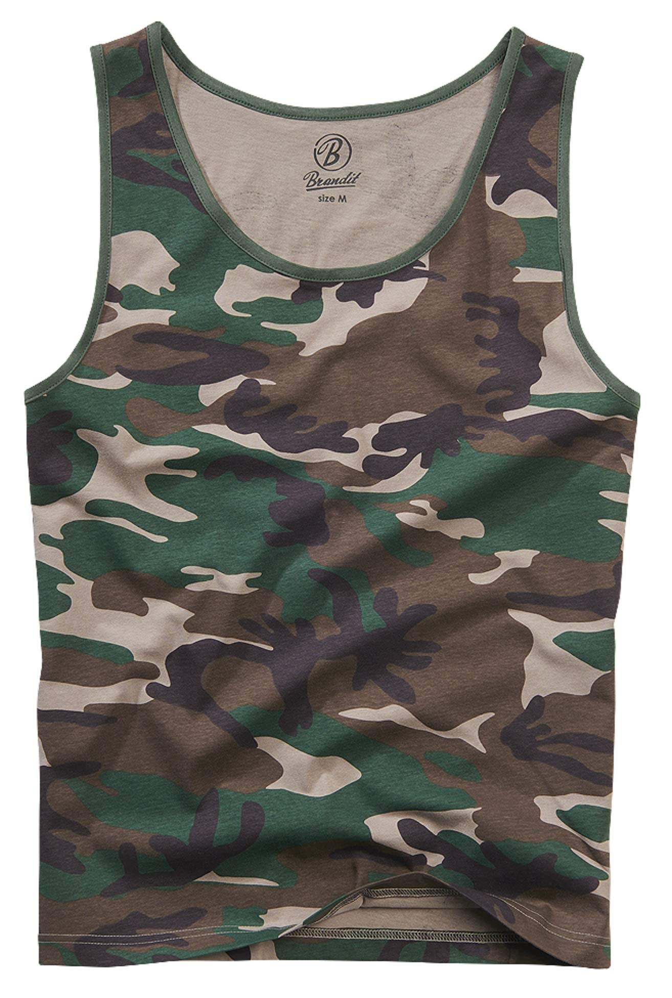 Brandit Men’s Woodland Camo Cotton Tank Top XL | Casual & Training Wear