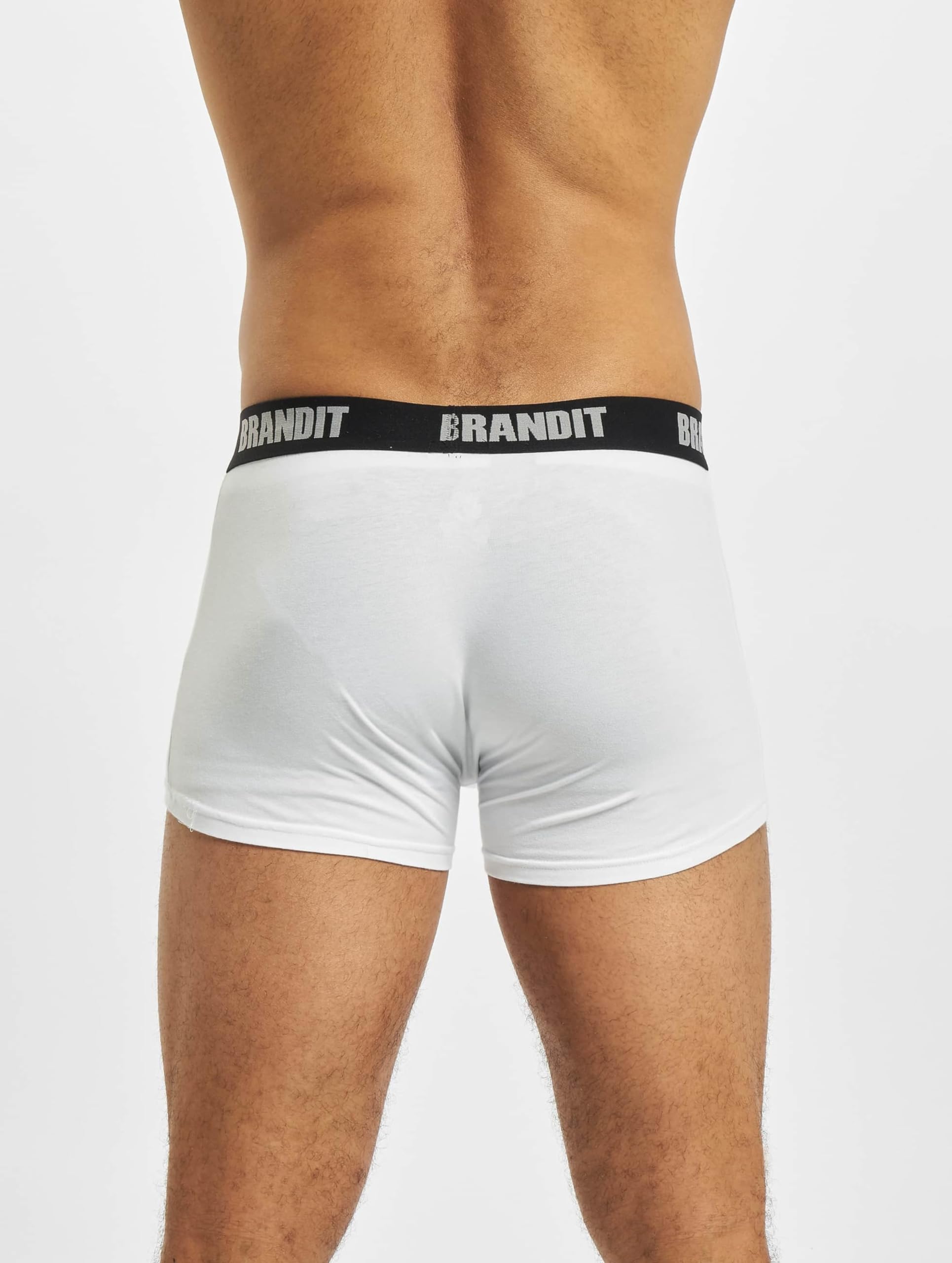 Brandit Men’s Boxer Shorts Logo 2-Pack White/White S – Cotton Underwear