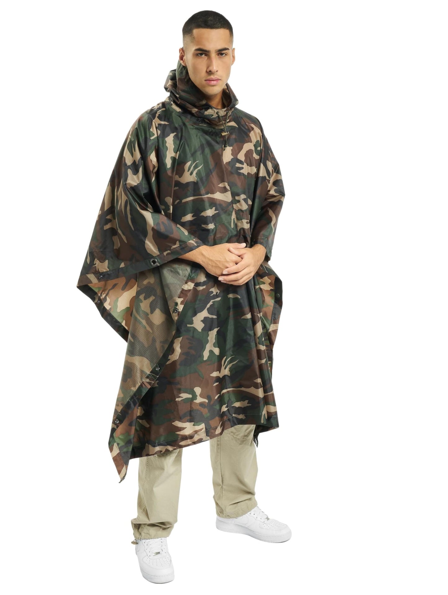 Brandit Unisex Ripstop Rain Poncho – Waterproof Outdoor Survival Jacket