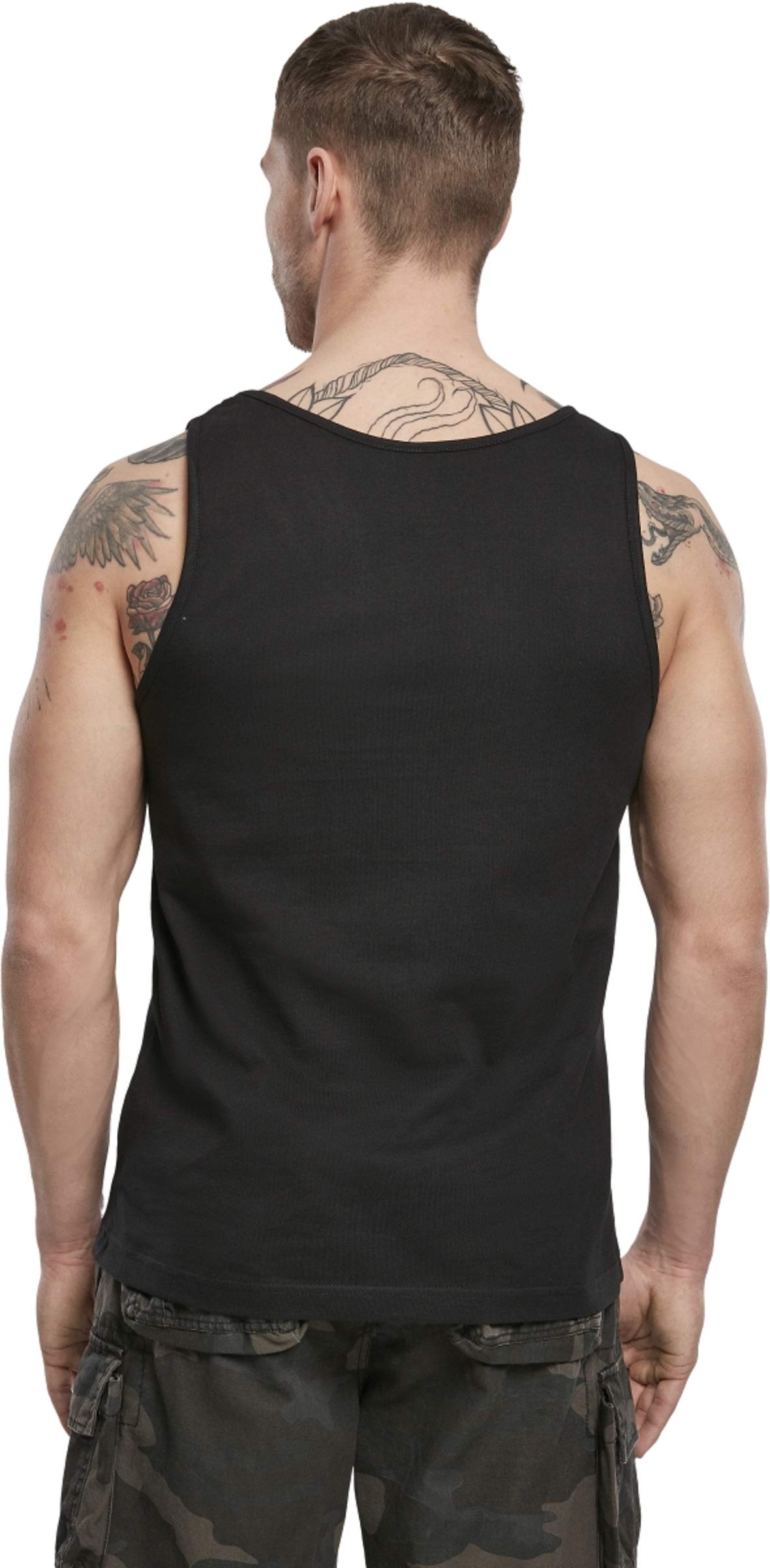Brandit Men’s Tank Top Black XXL – 100% Cotton Sleeveless Casual Wear