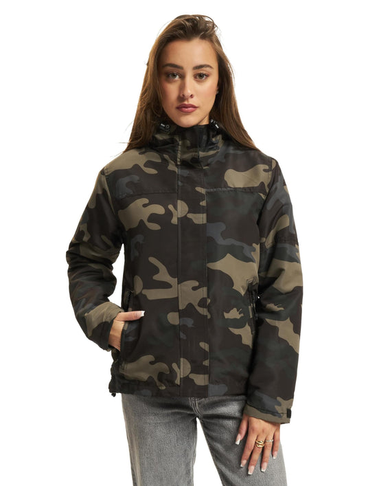 Brandit Women’s Windbreaker Dark Camo 5XL – Outdoor Frontzip Jacket