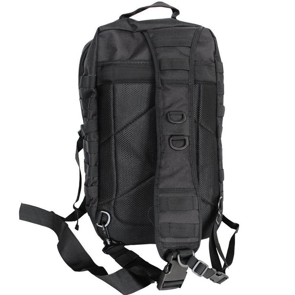 Mil-Tec Single Strap Assault Pack Black 29L – Tactical Sling Army Backpack
