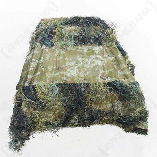 Mil-Tec Ghillie Cover Anti-Fire 140x100cm Digital Woodland Camo