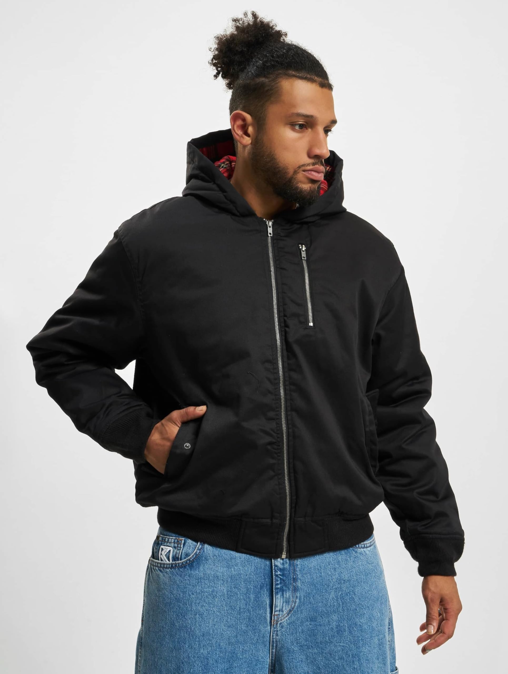 Brandit Men Winter Jacket Lord Canterbury Hooded, Color:Black, Size:S
