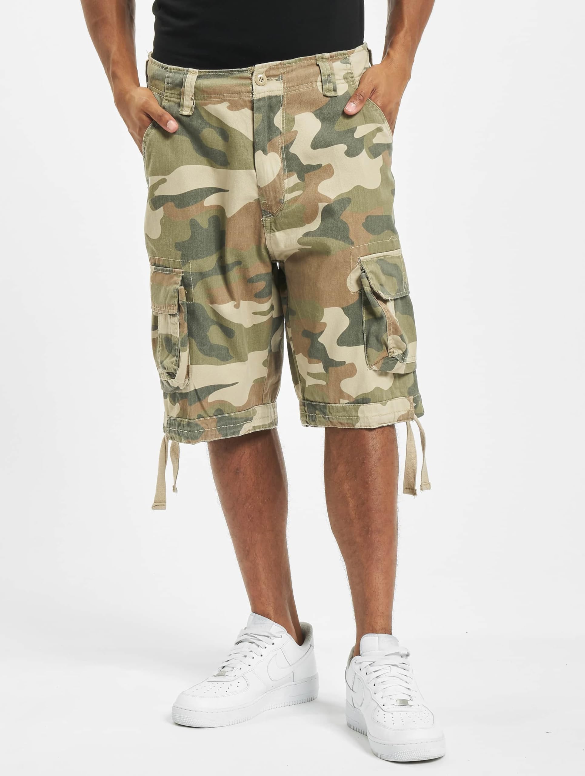 Brandit Men’s Urban Legend Shorts Light Woodland – Vintage Military Cargo Shorts 6XL