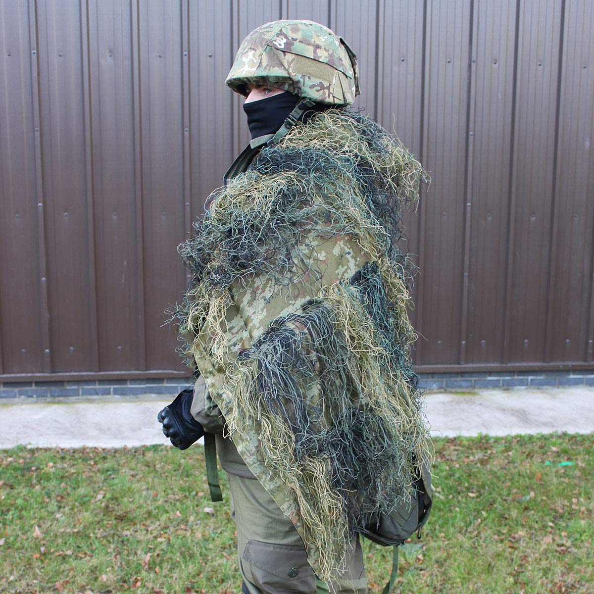 Mil-Tec Ghillie Cover Anti-Fire 140x100cm Digital Woodland Camo