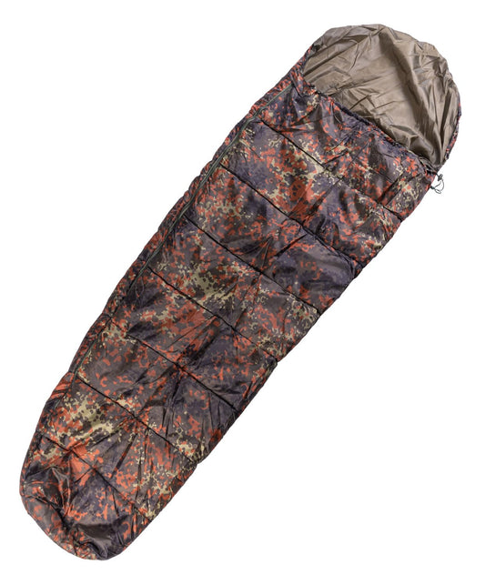 MIL-TEC Commando Sleeping Bag, Flecktarn Camo, 88.6 x 30 x 22, 14102021