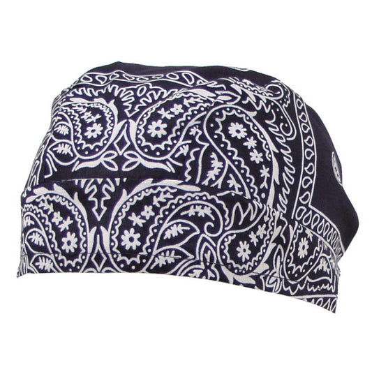 MFH Headwrap – Paisley Navy Blue Bandana Scarf Mask