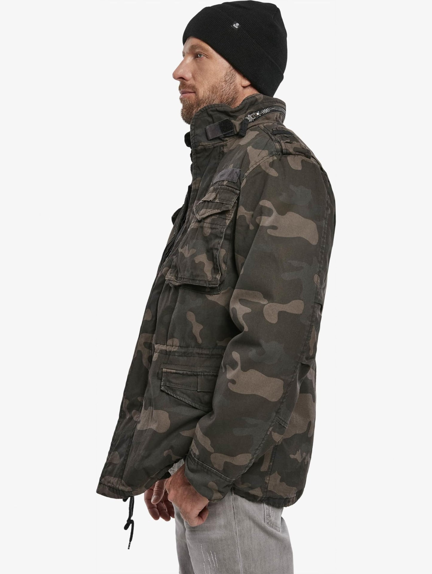Brandit Men’s M-65 Giant Jacket Dark Camo – Vintage Military Field Coat L