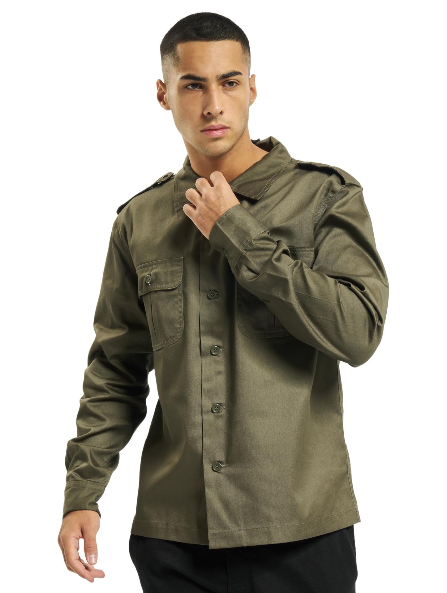 Brandit Men's Shirt 1/1 Long Sleeve Olive