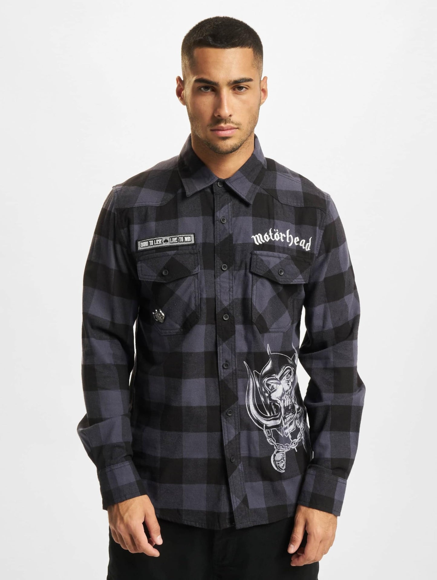 Brandit Motörhead Checkshirt Black-Gray