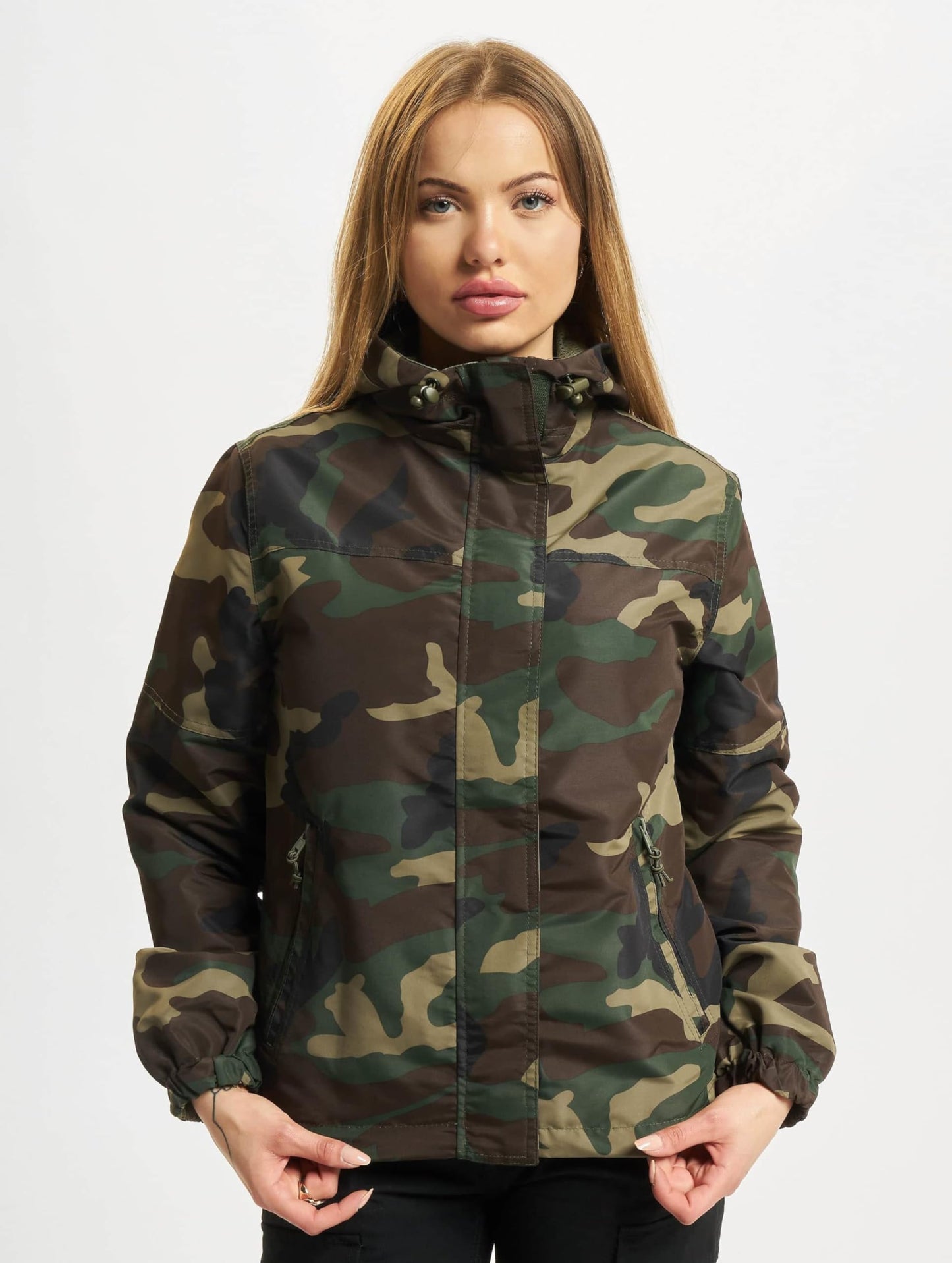 Brandit Ladies Summer Windbreaker – Woodland Camo, Size 3XL, Lightweight Jacket