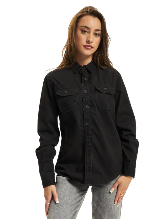 Brandit Ladies Vintage Shirt Longsleeve Black