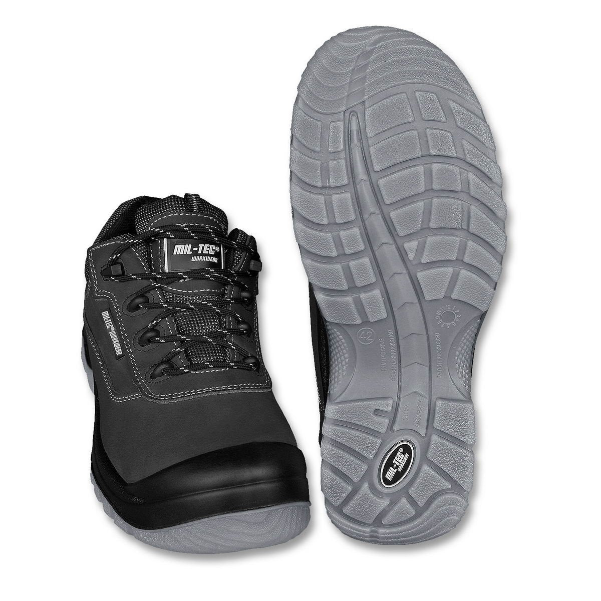 Mil-Tec Low Work Boots with Plastic Toe Cap Black