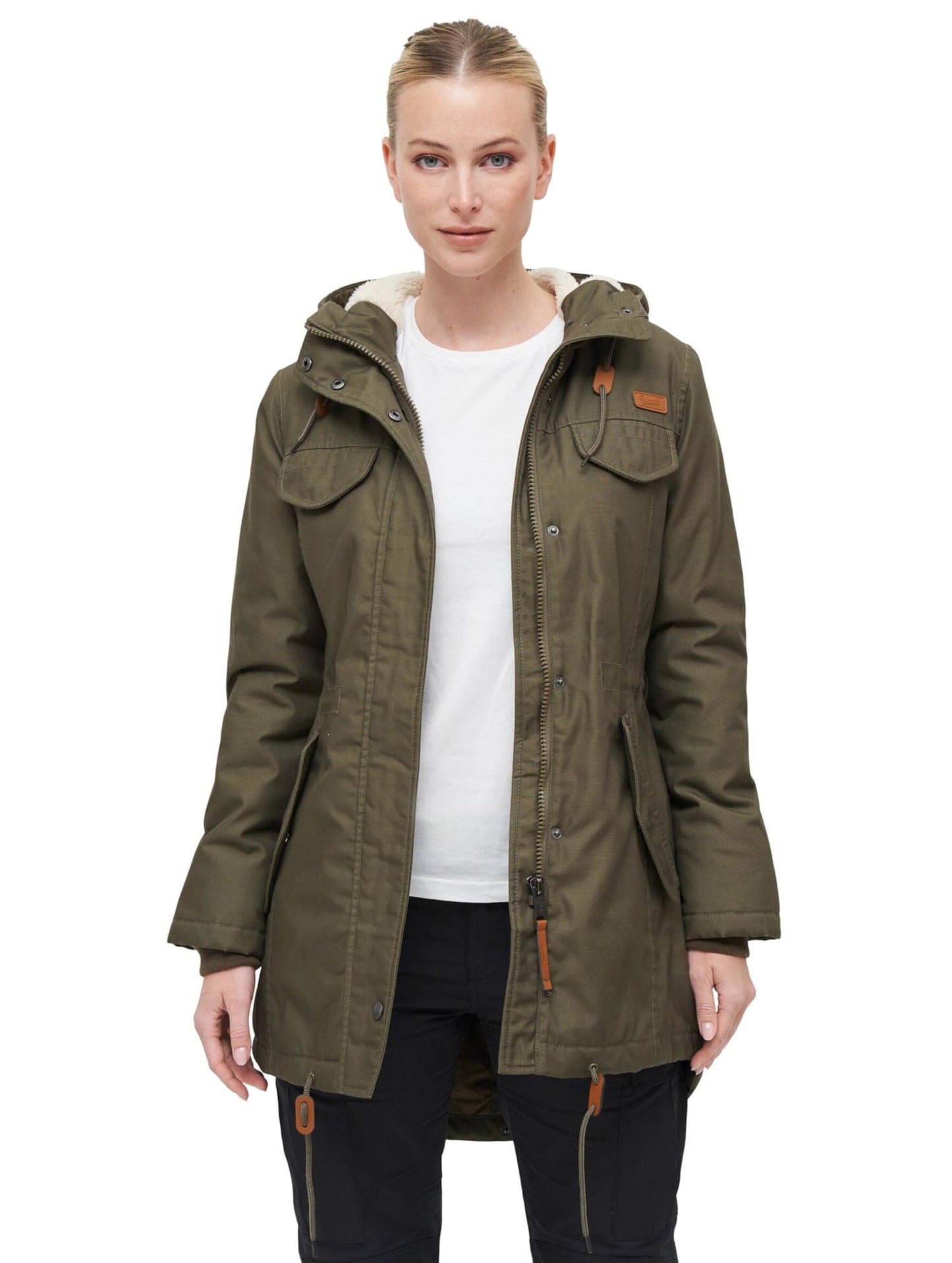 Brandit Ladies Marsh Lake Parka Olive XS – Women’s Fishtail Winter Jacket
