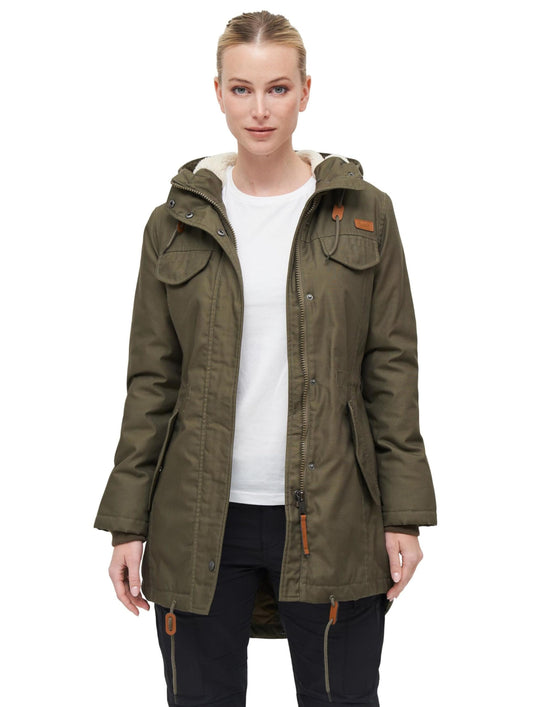 Brandit Ladies Marsh Lake Parka Olive XS – Women’s Fishtail Winter Jacket